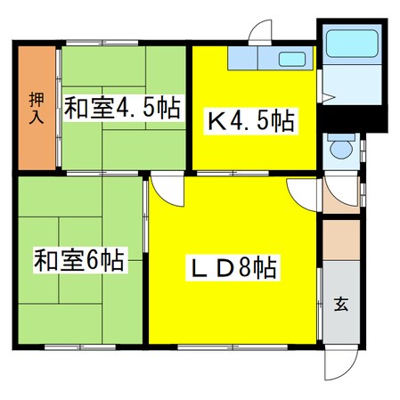 中岡マンション（鳥取北９）の物件間取画像